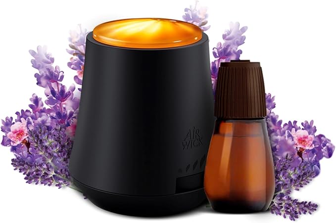 Air Wick Essential Mist Starter Kit, Diffuser + 1 Refill, Lavender and Almond Blossom, Air Freshener, Essential Oils - Bloomnest