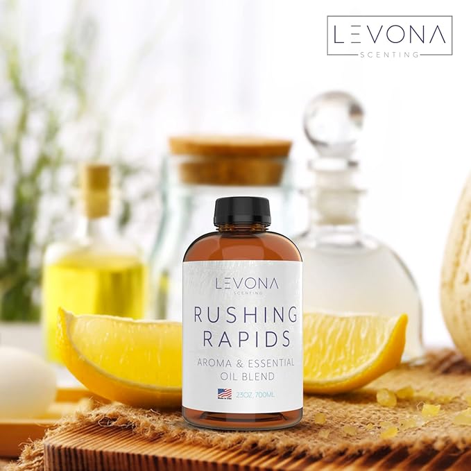 Levona Scent Essential Oil - Fresh Aroma for Home, Office, Hotel & Spa, Perfect in Humidifiers and Diffusers, Luxury Fragrance, With Grapefruit, Citrus, Vanilla Notes - 700ml/ 23 fl oz, Rushing Rapids LEVONASCENT