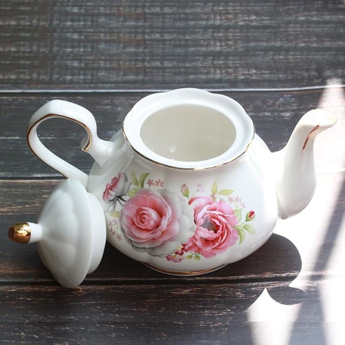 Jomop Teapot Handmade Ceramic Flowers (Rose) - Bloomnest
