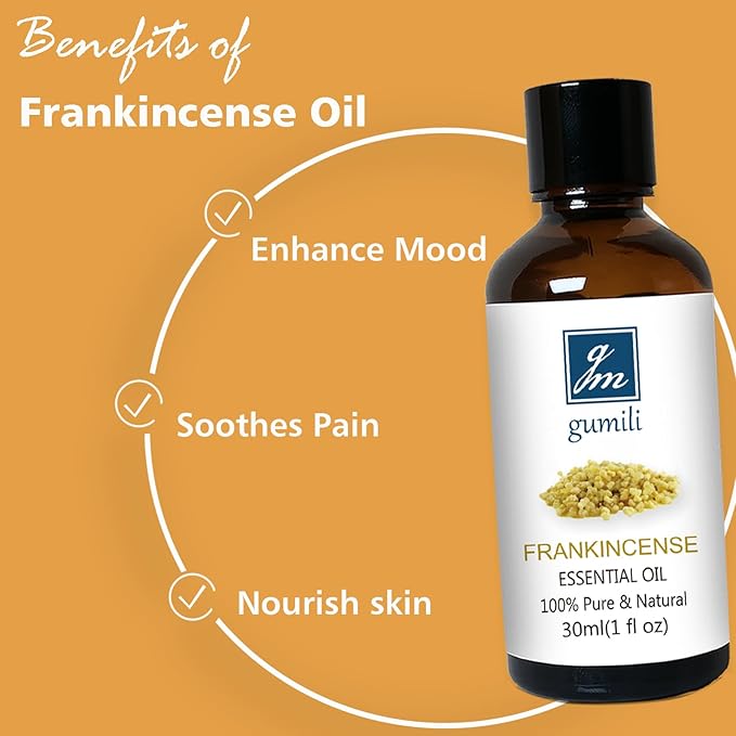 Frankincense and Myrrh Essential Oil, 100% Pure Undiluted Essential Oil for Skin, Hair, Aromatherapy - 1 oz (Pack of 2) - Bloomnest
