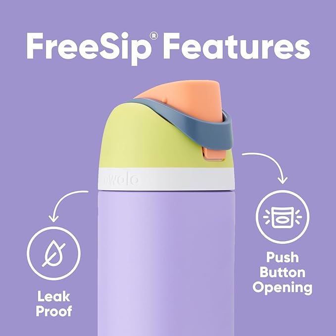 Owala FreeSip Insulated Stainless Steel Water Bottle with Straw for Sports and Travel, BPA-Free Sports Water Bottle, 40 oz, Candy Store Owala