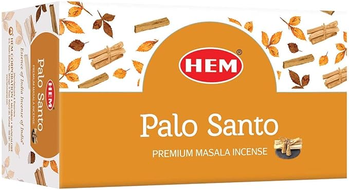 Hem Palo Santo Masala Incense Sticks | Smudge Healing Incense | Natural Fragrance of Sandalwood for Positivity | for Stress Relief & Cleansing | Gift Set - Pack of 12 (15 GMS Each) HEM