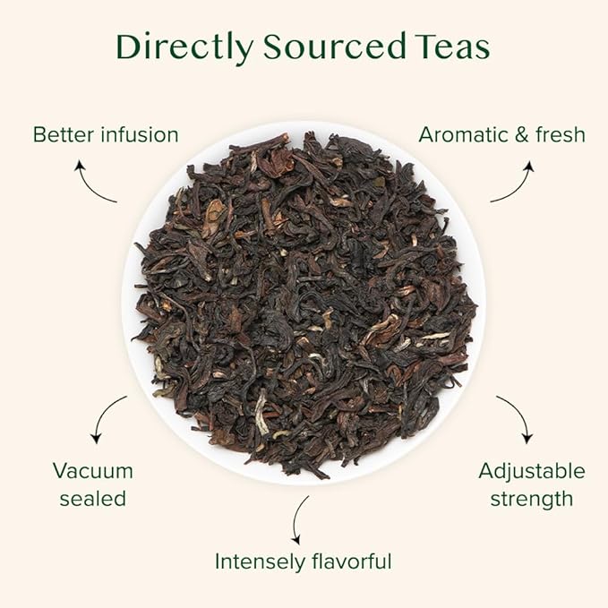 VAHDAM, Darjeeling Tea Leaves From Himalayas 340g (170+ Cups) Pure Unblended Darjeeling Black Loose Leaf Tea | Packed & Shipped Direct From Source In India - Bloomnest