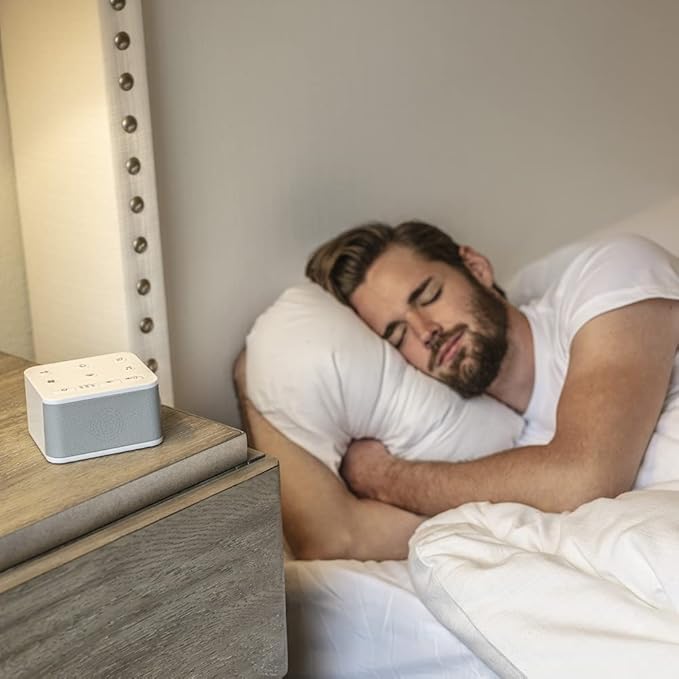Serene Evolution 45 Sound Portable White Noise Machine - Sleep Sound Machine for Adults, Kids, Baby, Home, Office Privacy - White Noise Machine for Office - Nature Sound Machine - White Noise Maker - Bloomnest