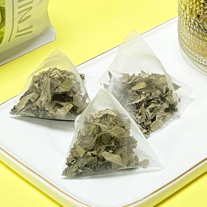 XIEJINJI Guava Leaf Tea Bags, 40 Count, Hojas De Guayaba, Made from 100% Natural Guava Leaves, No Flavoring & No Additives & Caffeine Free, Pyramid Clear Filter Teabag - Bloomnest