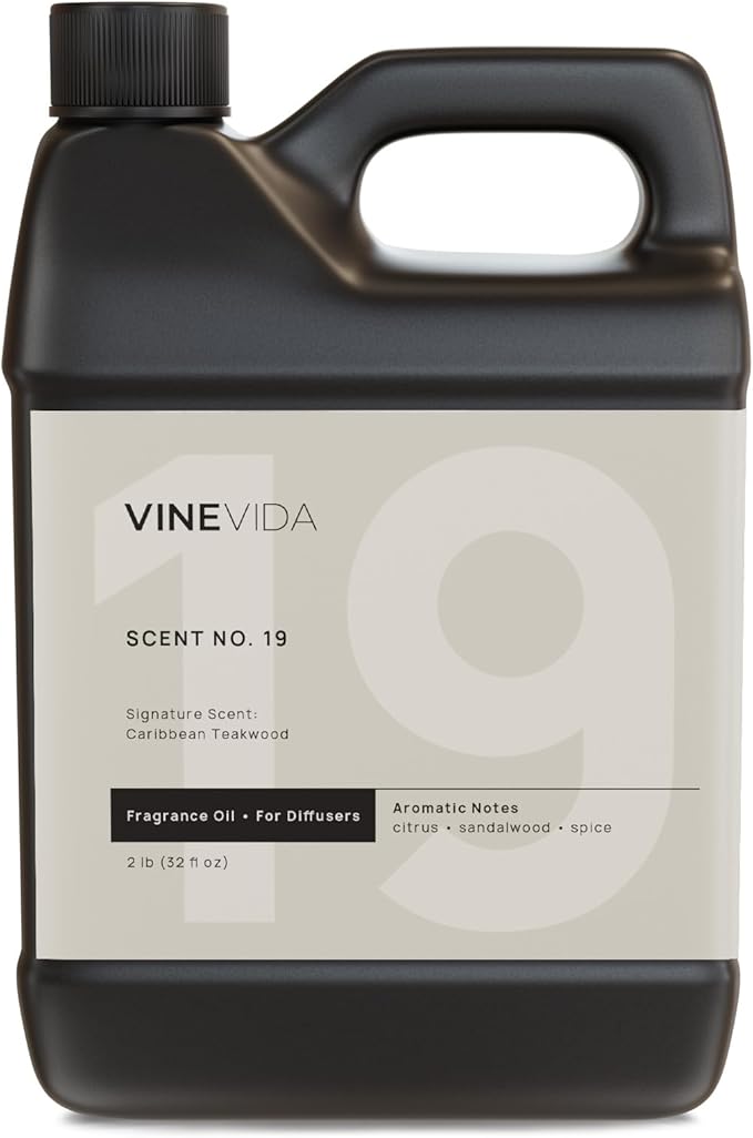 VINEVIDA [32 Fl Oz] Caribbean Teakwood Fragrance Oil for Cold Air Diffusers, Essential Oils for Diffuser Oil Refill & Air Freshener Room Spray - Bloomnest