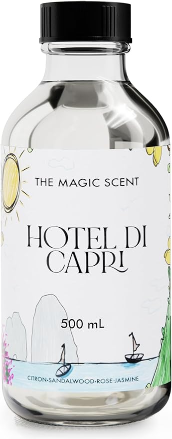 The Magic Scent Hotel Di Capri Hotel Scent Diffuser Oil - Cold-Air & Ultrasonic Fragrance Oil for Diffuser Inspired by Capri, Italy - Essential Oils for Diffusers Aromatherapy (500 ml) - Bloomnest