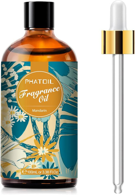 PHATOIL 3.38FL.OZ Mandarin Fragrance Oils for Aromatherapy, Essential Oils for Diffusers for Home, Perfect for Diffuser, DIY Candle and Soap Making, DIY Scented Products - 100ml - Bloomnest