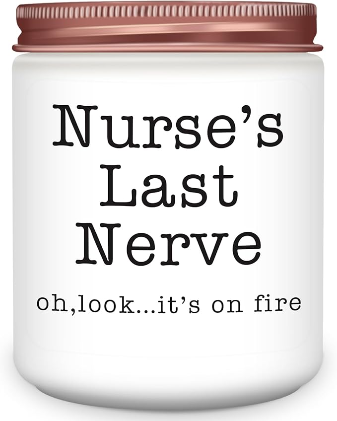 Homsolver Nurse Gifts for Women, Unique Birthday Christmas Graduation Thanksgiving Nurse Day Gift for Head Nurses, Nurse's Last Nerve Scented Candles - Bloomnest