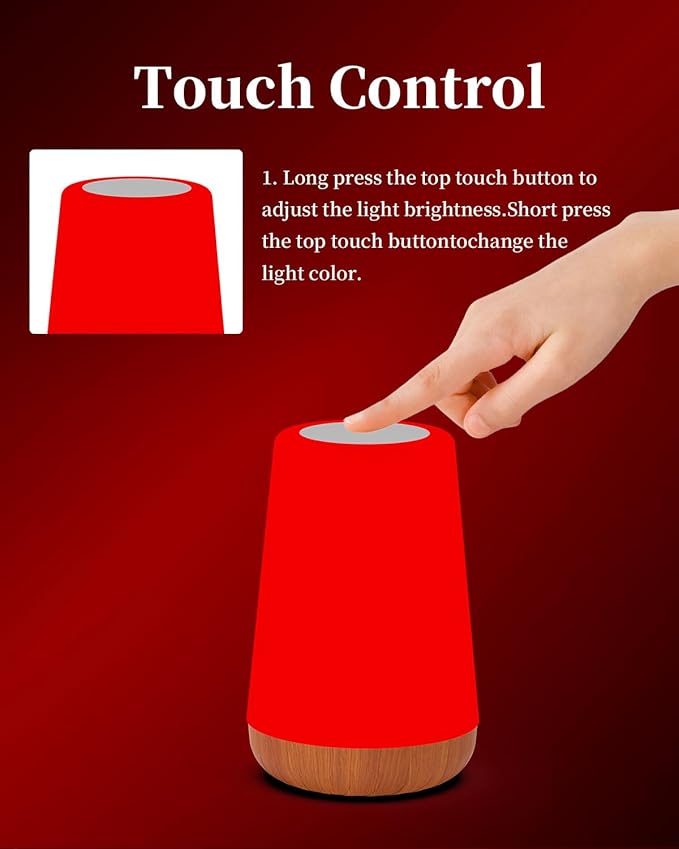 TLAOTNIY Red Light for Sleep Aid LampBlue Light Blocking Dimmable for Stress Relief Relaxation Travel Meditation and Yoga, 670nm Red Lamp (1 Pack) - Bloomnest