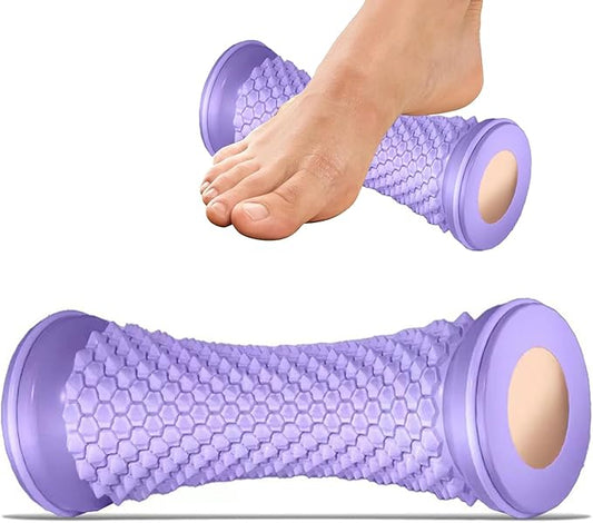Foot Massager Ball Roller Yoga Roller Muscle Roller Stick for Feet Hand Leg Relaxatio Manual Feet Massager Purple Manual Leg Massagers Purple - Bloomnest