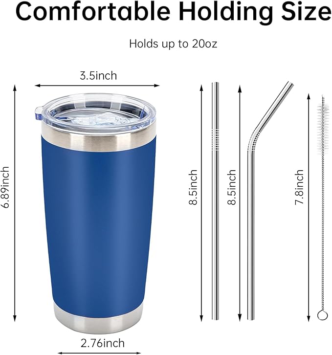 IEOVIEE 32 Pack, 20oz Stainless Steel Bulk Tumblers with Lids and Straws, Double Wall Insulated Travel Mug, Durable Powder Coated Tumbler Bulk Cup for Cold and Hot Drinks(Mixed color) - Bloomnest