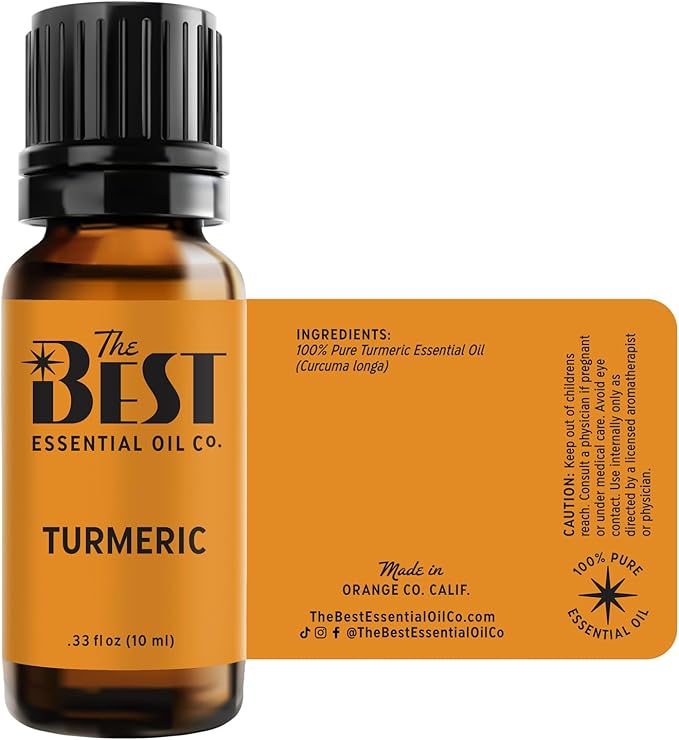 The Best Turmeric Essential Oil Premium Grade- 100% Pure & Natural for Aromatherapy, Diffuser, Spa, Massage, Air Freshener- 10 ml (.33 fl oz) - Bloomnest