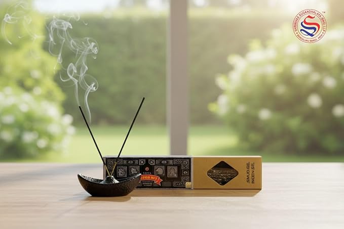 Satya Smudge Incense Stick – Hand-Rolled Indian Masala Incense for Meditation, Yoga & Spiritual Cleansing Pack of 6 (Smudge Superhit) Satya
