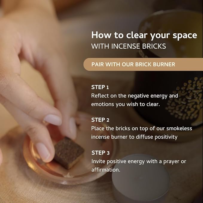 Palo Santo + White Sage & Palo Santo + Lavender Smokeless Incense Bricks Refill | 3x9 Bricks | Aromatherapy | Smudging | Essential Oils | Air fresheners for Home | Meditation Accessories