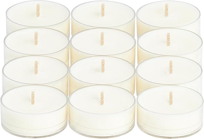 PartyLite Set of 12 Tea Lights Candles, Creamy Rose Petals and Sweet Orange Flower Scent, Aromatherapy Scented Candles Gift Set, Up to 4 to 6 Hours Burn Time - Bloomnest