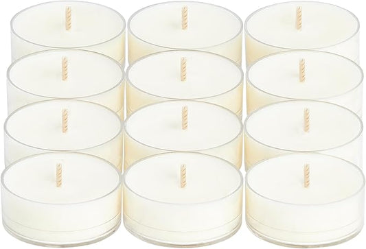 PartyLite Set of 12 Tea Lights Candles, Creamy Rose Petals and Sweet Orange Flower Scent, Aromatherapy Scented Candles Gift Set, Up to 4 to 6 Hours Burn Time - Bloomnest