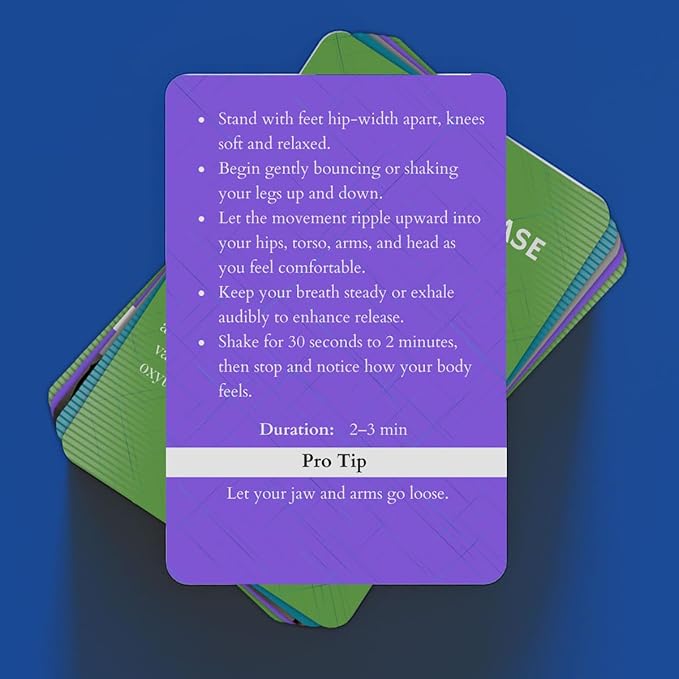 Vagus Nerve Deck 70 Exercise Cards for Vagus Nerve Reset and Stimulation Practices Non Electric Calming Toolkit for Anxiety Stress and Nervous System Support MomentumBoards