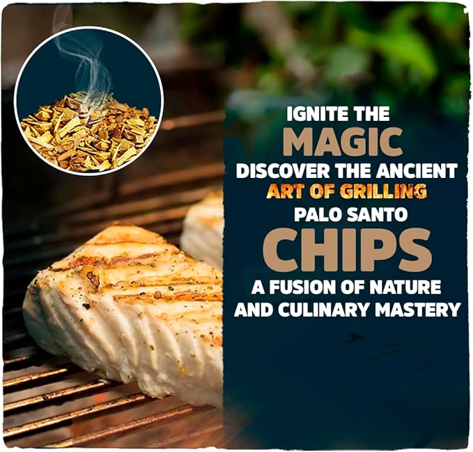 Palo Santo Chips 4oz Natural and Sustainable from Peru sustainably Harvested Aromatic Resin - for Smudging, Energy Cleansing, Meditation Organic Incense OLABLUE
