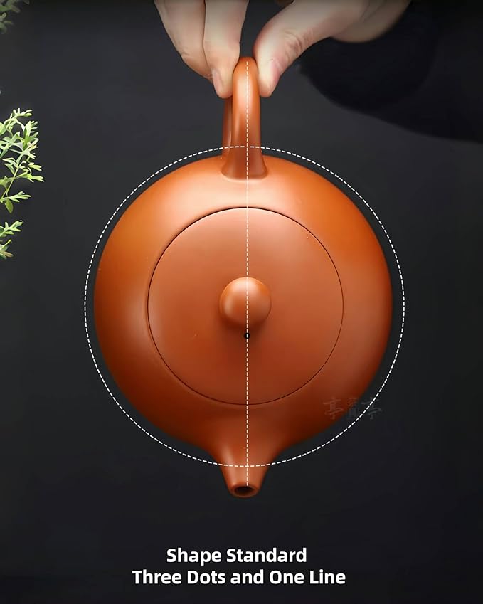 Chinese Clay Teapot, Yixing Xishi Zisha Tea Pot, Handmade Pottery Purple Sand Mud Kungfu Tea Set Kettle,14oz Zhuni - Bloomnest