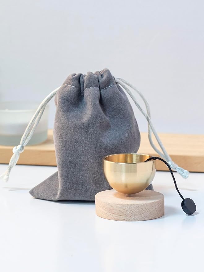 MIni Singing Bowl Set Meditation Sound Bowl for Yoga, Meditation & Relaxation, Mindfulness,Chakra Healing, Stress Relief, Self-Regulation, Unique Spiritual Gifts for Women and Men (SMALL SIZE) Bloomnest