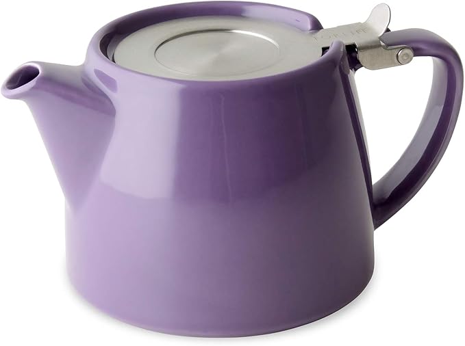 FORLIFE Stump Teapot with SLS Lid and Infuser, 18-Ounce, Purple