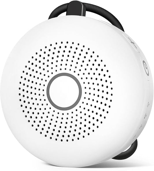 Sleepbox Portable White Noise Machine 30 Soothing Sounds Rechargeable Battery Small for Travel 32 Volume Control Noise Canceling Sleep Machine Sound Therapy for Baby Kids Adults (White) - Bloomnest
