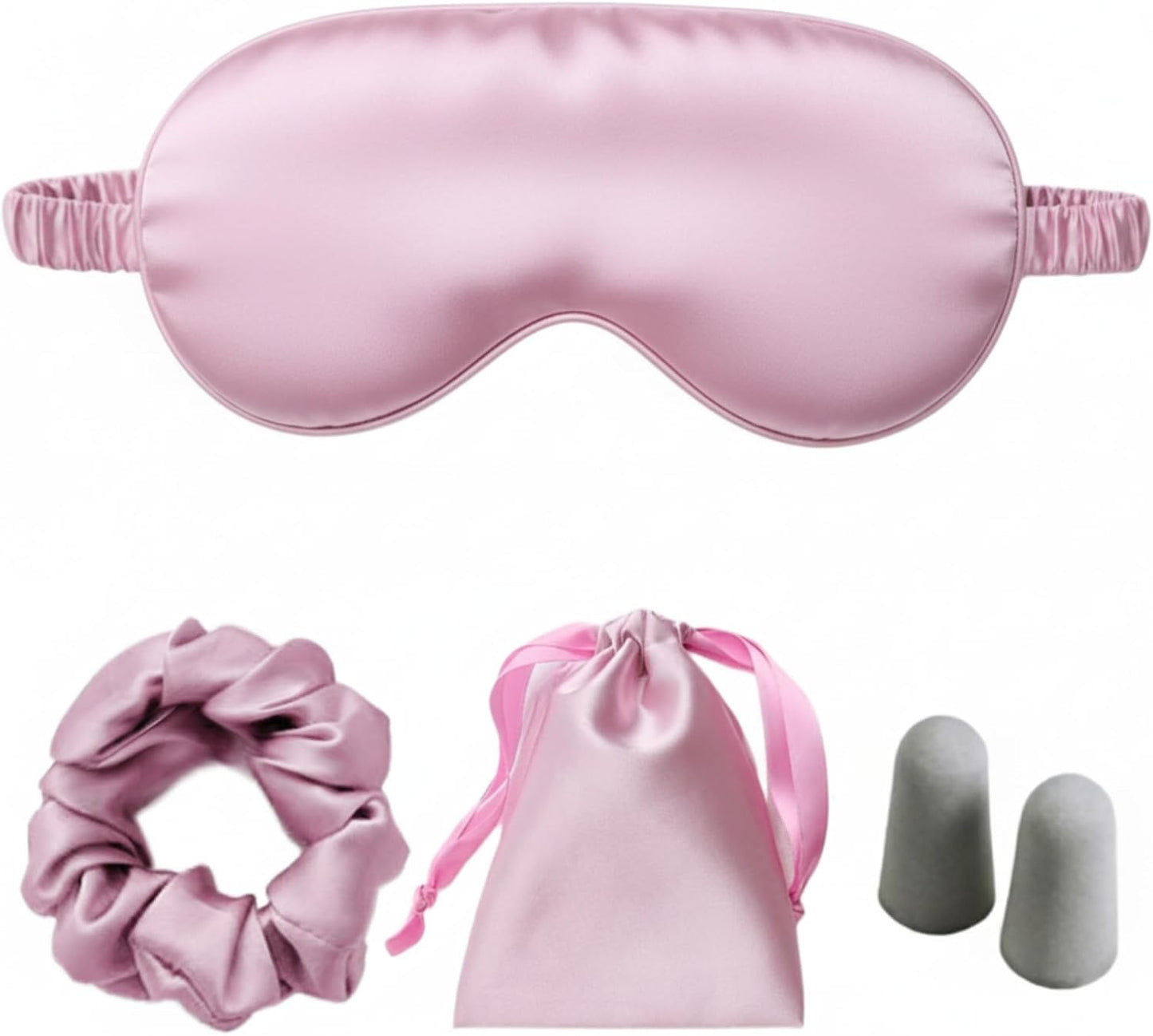 Silk Satin Sleeping Eye Mask, Light Purple Sleep Eye Mask Night Blindfold for Women and Men, Soft Breathable Blackout Eyeshade Eye Cover for Travel, Wedding Bridesmaid Gift