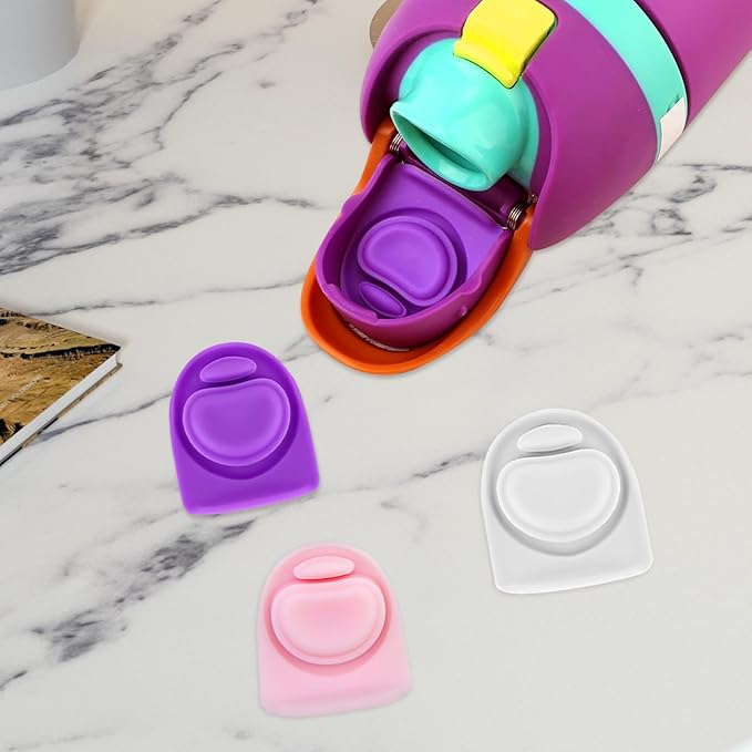 3pcs Replacement Rubber Stopper Seal Compatible with Owala FreeSip 24oz 32oz,Water Bottle Lid Cap Silicone Seal Parts for Owala 16/19/24/32/40oz Spout Gasket Mouthpiece Piece Accessories F9 Frokolla
