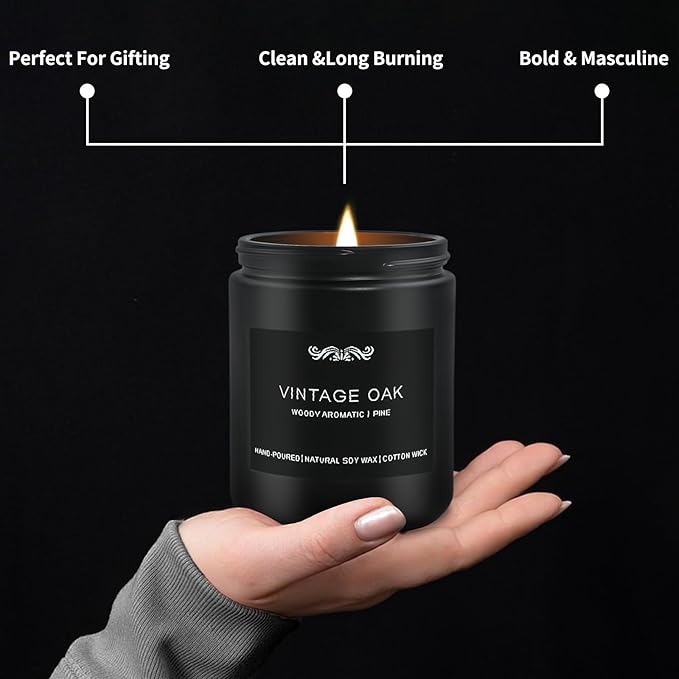6 Pack Candles for Home Scented Aromatherapy Candles Gifts Set for Men, Men Candle Set, 42 oz 300 Hour Long Lasting Candles, Gifts for Mens, Birthday, Christmas, Anniversary Present - Bloomnest