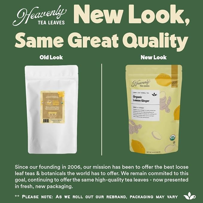 Heavenly Tea Leaves Organic Earl Grey, Bulk Loose Leaf Black Tea, 1 Lb. (Approx. 200 Cups) - Strong, Full Bodied, Brisk, Great For Hot Or Iced Tea, Naturally Caffeinated, Premium Quality - Bloomnest