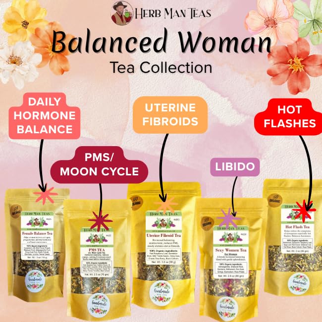 FIBROID TEA — Organic Herbal Blend for Hormonal Balance & Uterine Tissue Health — by Master Herbalist Khabir, Non-GMO, No Additives - Bloomnest