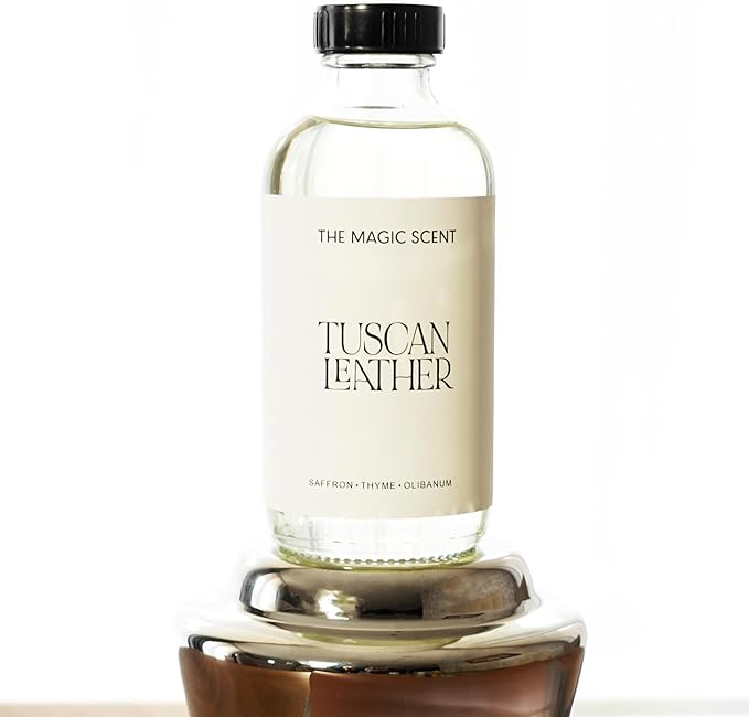 The Magic Scent Tuscan Leather Diffuser Oil - Hotel & Home Luxury Scents - Diffuser Oil Scents for Home Designed for Use in All Diffusers - 8.5 fl oz, 250 mL - Bloomnest