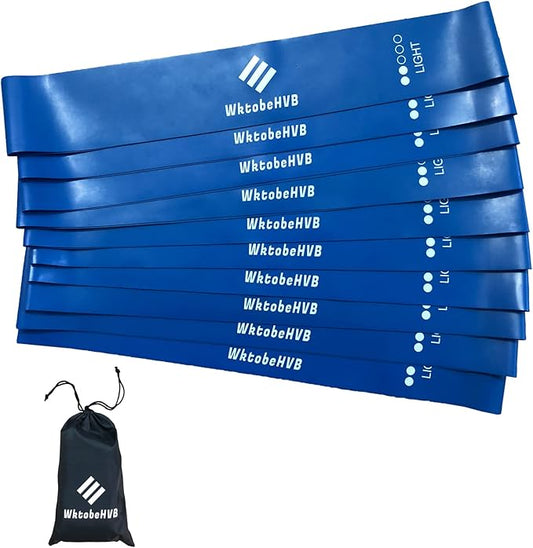 Resistance Loop Exercise Bands-5/10 Pack-10/12 Inch Stretch Bands for Working Out with Carry Bag-Elastic Bands for Physical Therapy, Rehab, Yoga, Pilates and Strength Training at Home or Gym - Bloomnest