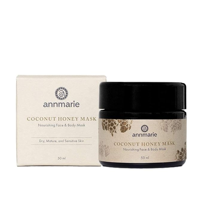 Annmarie Skin Care Coconut Honey Mask - With Extra Virgin Coconut Oil & Mountain Wildflower Honey, Moisturizing & Exfoliating Mask for Dull, Dry & Sun-Damaged Skin, All Skin Types (50mL, 1.7 fl oz) - Bloomnest