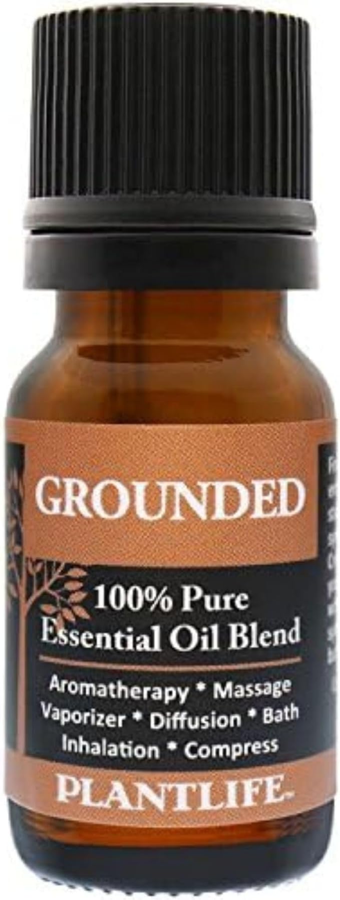 Plantlife Grounded Aromatherapy Essential Oil Blend - Straight from The Plant 100% Pure Therapeutic Grade - No Additives or Fillers - Made in California 10 ml - Bloomnest