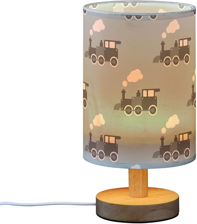 Toy Steam Train LED Table Lamp with USB Port Night Light Bedroom Lamps for Nightstand Living Room Dorm Home Office Desk - Bloomnest