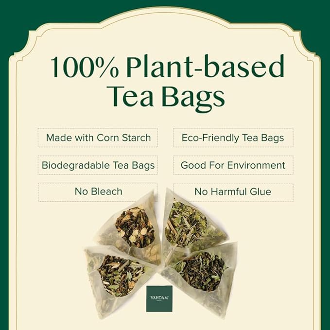 VAHDAM, Assorted Tea Sampler (20 Delicious Variety, 40 Individually Wrapped Pyramid Teabags) Long Leaf Premium Teas I Tea Gift Set I Gift Ideas for Lovers | Gifts for Him/Her - Bloomnest
