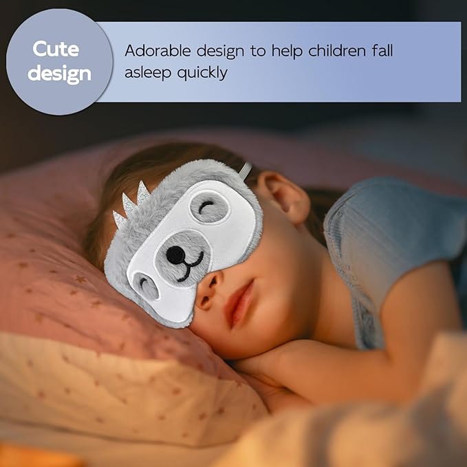 Cute Sleep Masks Cartoon Animal Sloth Eye Masks Soft Plush Sleeping Mask Travel Blindfold Eye Shade for Kids Girls & Adults (Smile Sloth) - Bloomnest