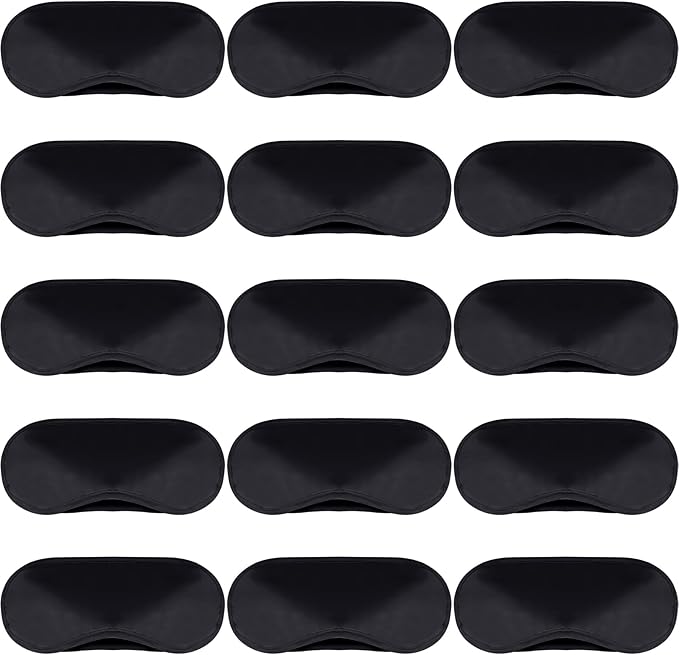 100 Pack Eye Mask Disposable Blindfolds for Games with Nose Pad Soft Eye Cover Party Pack Sleep Eye Masks Eye Shade Mask Women Men Kids (Black) - Bloomnest