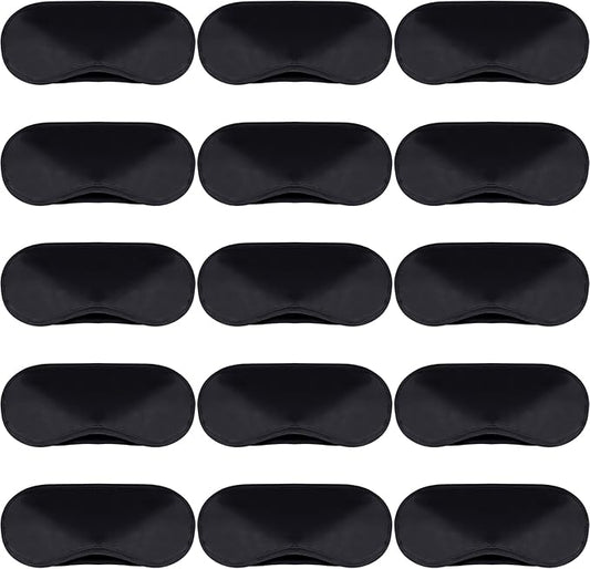 100 Pack Eye Mask Disposable Blindfolds for Games with Nose Pad Soft Eye Cover Party Pack Sleep Eye Masks Eye Shade Mask Women Men Kids (Black) - Bloomnest