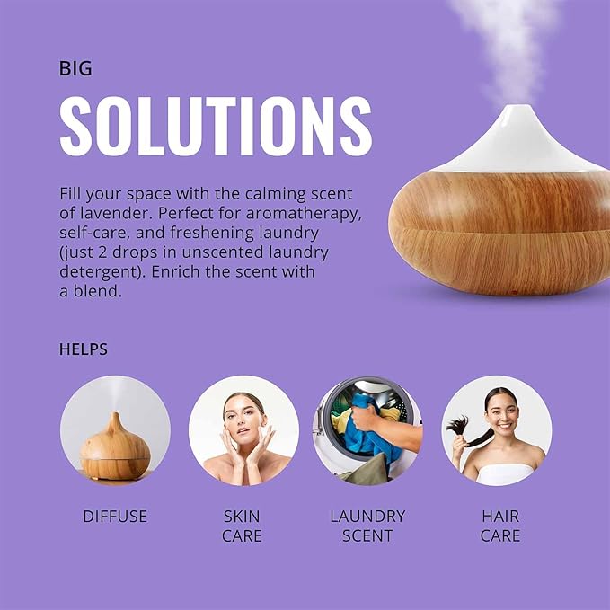 Lab Bulks Essential Oil Lavender Essential Oil 16 oz Bottle for Diffusers, Candles, & Home – Aromatherapy Oil 1 Pack - Bloomnest