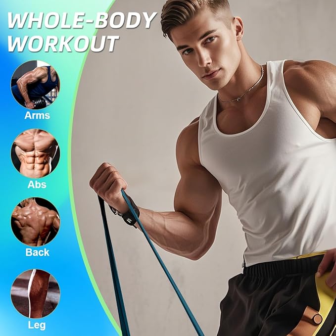 WHATAFIT Resistance Bands, Pull Up Assistance Bands, Exercise Bands, Workout Bands Set for Men and Women Home Fitness, Body Stretching, Strength Training, Physical Therapy - Bloomnest