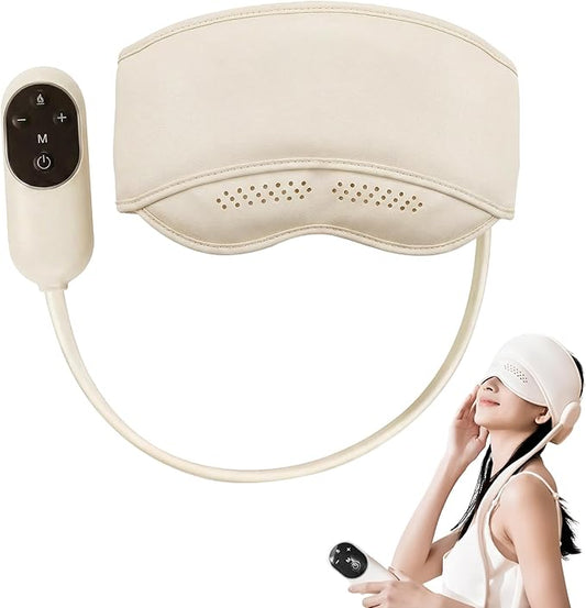 WELLPATH Electric Head Massager for Headaches, Eye Massager with Heat, Rechargeable Head and Eye Massage for Stress Relax, Fatigue, Ideal for Rest & Relaxation, Best Gift for Mom/Dad WELLPATH