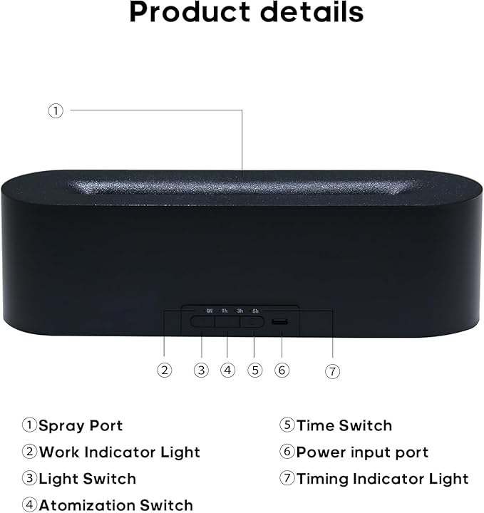 fireplace diffuser,flame fireplace aroma diffuser scent diffuser,fire diffuser flame aroma diffuser oil diffuser fireplace diffusers for essential oils for indoor use in bedrooms and gyms（150ml black） - Bloomnest