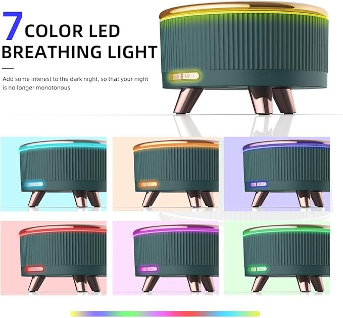 500ML Essential Oil Diffuser: Ultrasonic Aroma Diffuser with Remote Control for Spa Hotel Yoga Room - Humidifier for Bedroom with 7-Color Night Lights & Auto Shut-Off for Nursery/Women Home Relaxation - Bloomnest