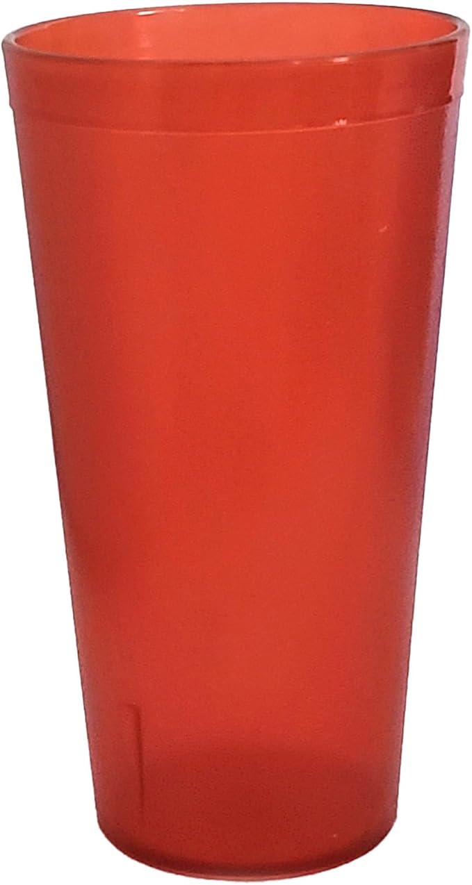 Party Outlaw Orange Plastic Cup Tumblers 6 Pc 16oz Lightweight, Heavy Duty Stackable Cafe Style Plastic Glasses. Reusable & Dishwasher Safe Ice Tea & Water Cupsafe Ice Tea & Water Cups - Bloomnest