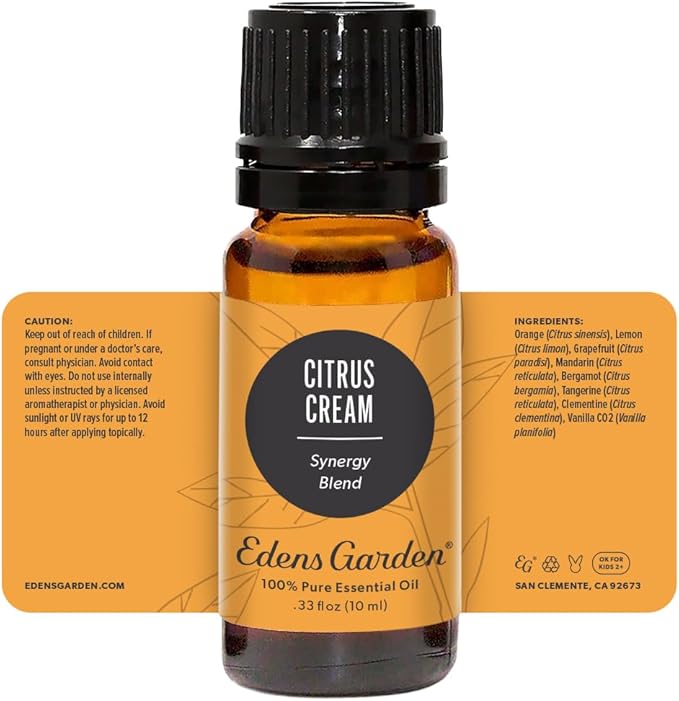 Edens Garden Citrus Cream Essential Oil Blend- 100% Pure Premium Grade, Undiluted, Natural, Therapeutic, Aromatherapy, The Best for Diffusing, Candle, Laundry, Humidifiers 10 ml (.33 fl oz) EdensGarden