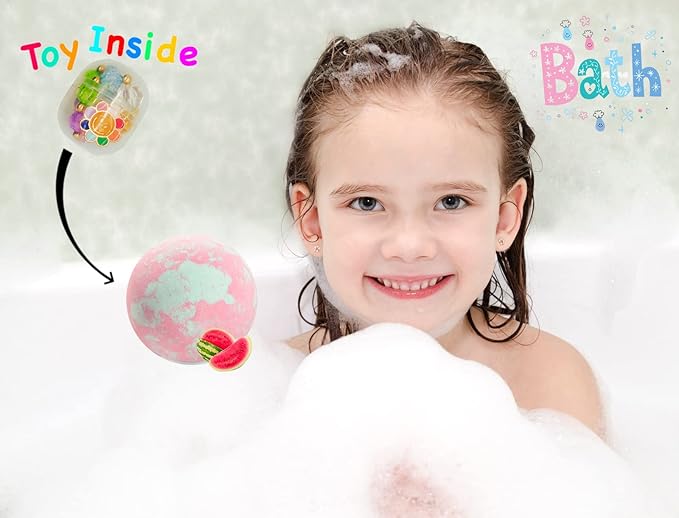 Unicorn Bath Bombs with Surprise Inside for Kids Girls, Bath Bombs Surprise Birthday Gifts Unicorn Gifts for Kids Girls with Jewelry Toys Inside - Bloomnest