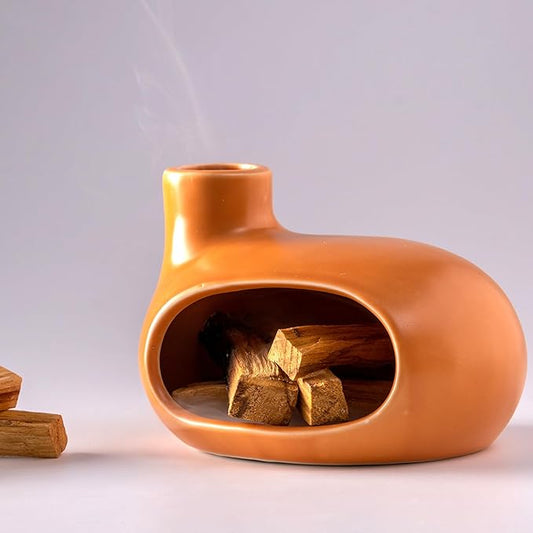 Ceramic Palo Santo Holder - Handcrafted Ash Catcher for Palo Santo Sticks and Sage - Unique Design for Meditation and Home Décor - Incense Burner - Bloomnest